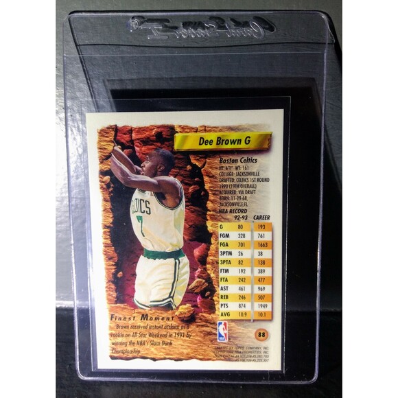 1993-94 Topps Finest Dee Brown #88 Basketball Card - Picture 2 of 2